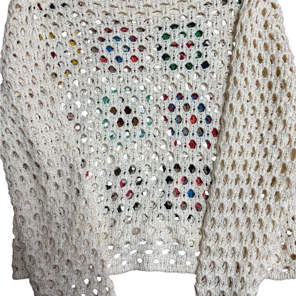 Colorful Crochet Patterned Sweater - Picture 3 of 3